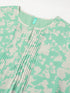 Plus Size Green Georgette Floral Printed A-line Tunic
